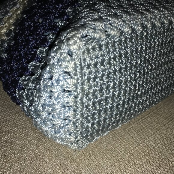 Vintage Lina Woven Knit Multi-Striped Bag, Tote - Picture 8 of 16